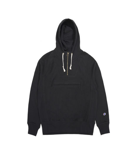 Champion Half Zip Hooded Sweatshirt Black