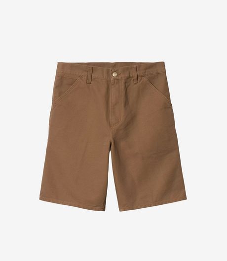 Carhartt WIP Single Knee Short Dearborn Canvas Hamilton Brown Rinsed