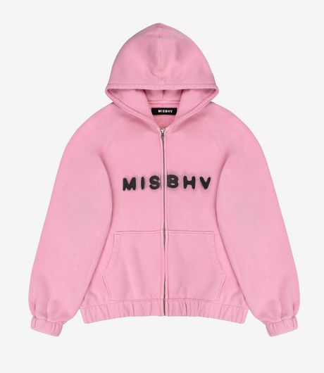 MISBHV Community Zipped Hoodie Vintage Pink