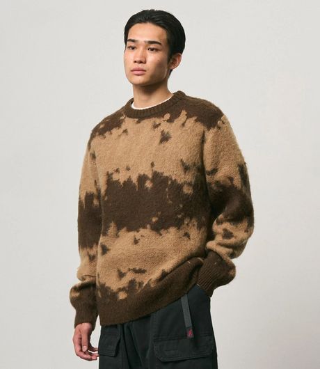 Gramicci Mohair Splatter Sweater Taupe Splatter