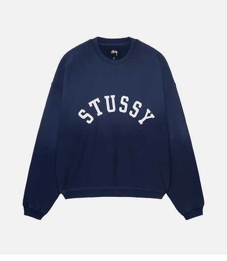 Stussy Sun Faded Oversized Crew Navy