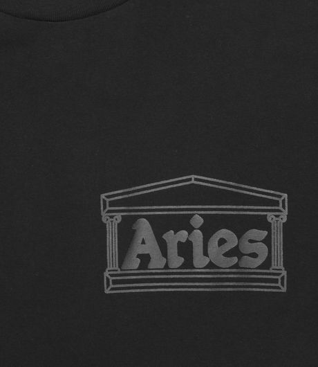 Aries Basic Tample T-Shirt Black
