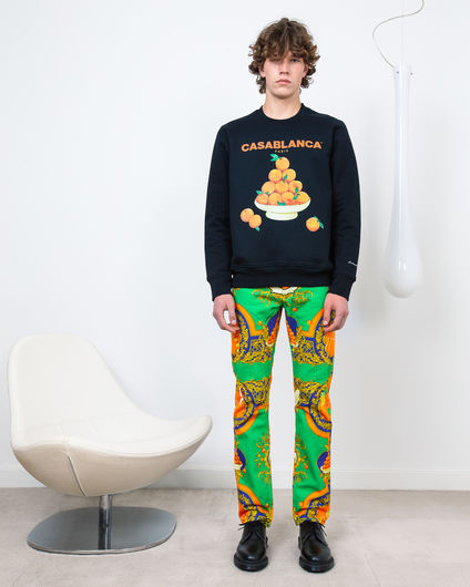 Casablanca Pyramid Of Oranges Heavy Sweatshirt Black