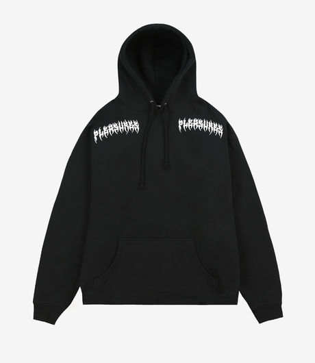 Pleasures Ripped Hoodie Black