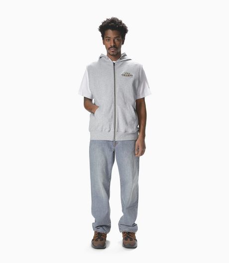 Thisisneverthat Sleeveless Zip Up Hoodie Heather Grey