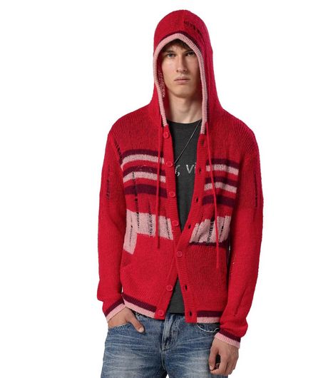 Racer Worldwide Hooded Cardigan Red
