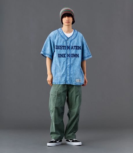 Liberaiders Chambray Baseball Shirt Blue