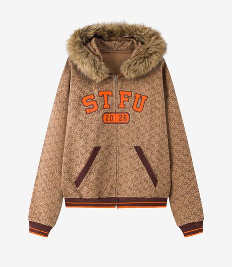 SSSTUFFF Gusssi Zip Up Hood Brown 