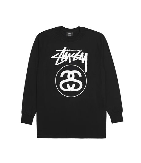 Stussy Stock Line LS Tee Black