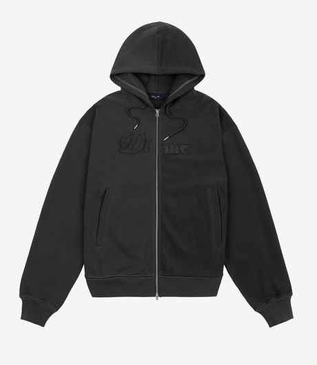 Dime Reverse French Terry Zip Hoodie Vintage Black