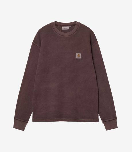 Carhartt WIP L/S Vista Waffle T-Shirt Palisander Garment Dyed