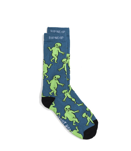 Ripndip Alien Dance Party Socks Indigo Heather
