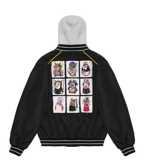 Fucking Awesome Okayama Hooded Bomber Black/Grey Heather