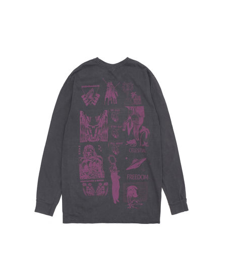 Stussy Mash Pig. Dyed LS Tee Black/Pink