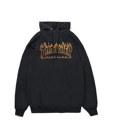 Thrasher Richert Logo Hooded Sweat Black