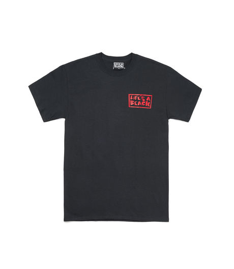 Life's a Beach Born Bad Tee Black