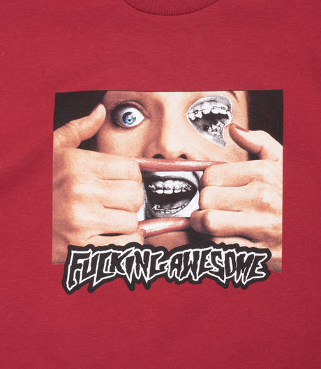 Fucking Awesome Brace Face Tee Red