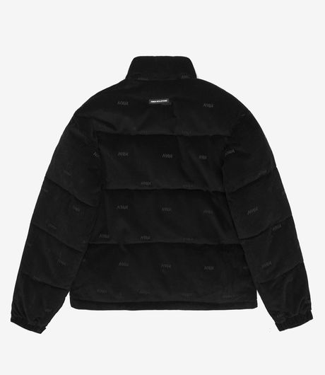 Human With Attitude Corduroy Puffer Jacket Black