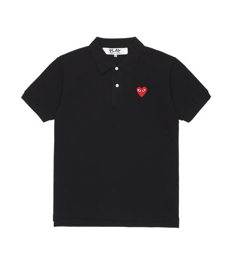 Comme des Garçons Play Heart Polo Shirt Black