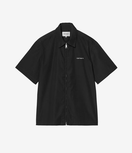 Carhartt WIP S/S Postal Zip Shirt Black/Wax