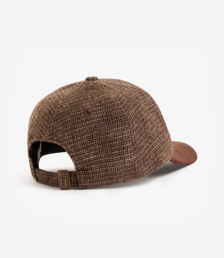 Walk In Paris Houndstooth Baseball Cap Brown