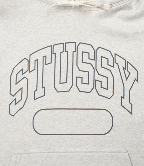 Stussy SS Boxy Cropped Hood Ash Heather