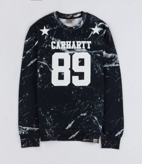 Carhartt Fan Sweat Cotton Sweat 9,4 oz Marble Print, Black/White