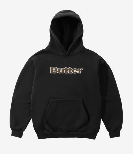 Butter Goods Ripstop Logo Applique Pullover Hood Black