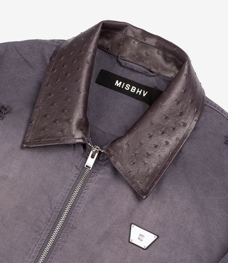 MISBHV 1997 Paint Splatter Canvas Work Jacket Faded Black