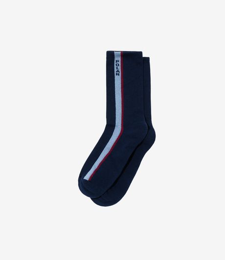 Polar Skate Co Side Stripe Business Socks Navy