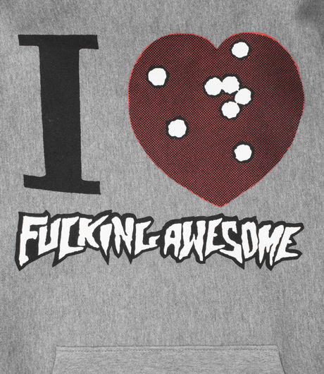 Fucking Awesome I Heart Hoodie Grey Heather