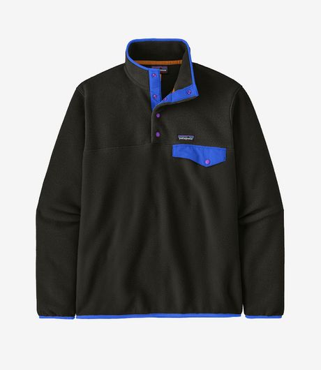 Patagonia Lightweight Synchilla® Snap-T® Fleece Pullover Black/P6 Blue