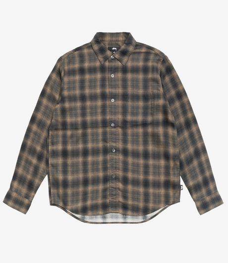 Stussy Matthew Plaid Shirt Sd Brown