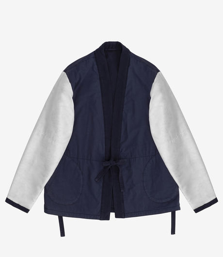 Universal Works Insulated Kyoto Work Jacket Inside/Out Cotton Navy