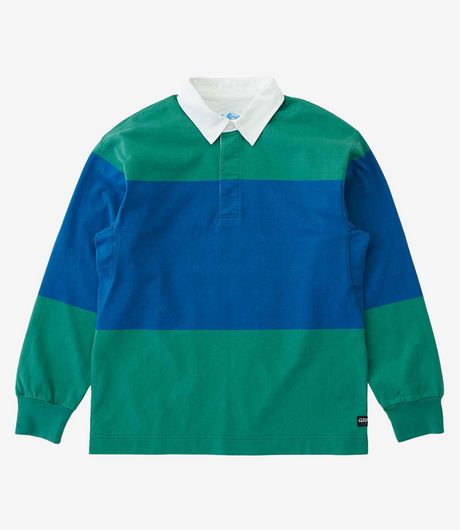 Gramicci Langdon Rugby Shirt Cerulean/Emerald