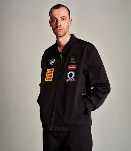POP Trading Company Full Zip Worker Jacket Anthracite