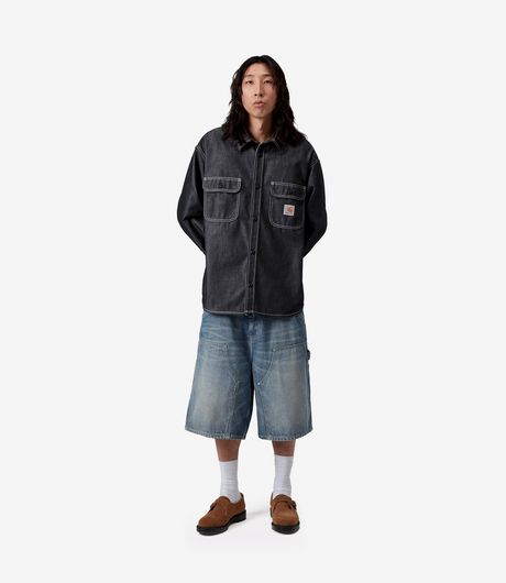 Carhartt WIP OG Aden Double Knee Short Bradenton Denim Blue Grind Wash
