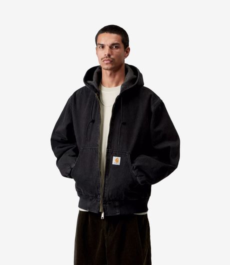 Carhartt WIP OG Active Jacket Smith Canvas Black Stone Washed