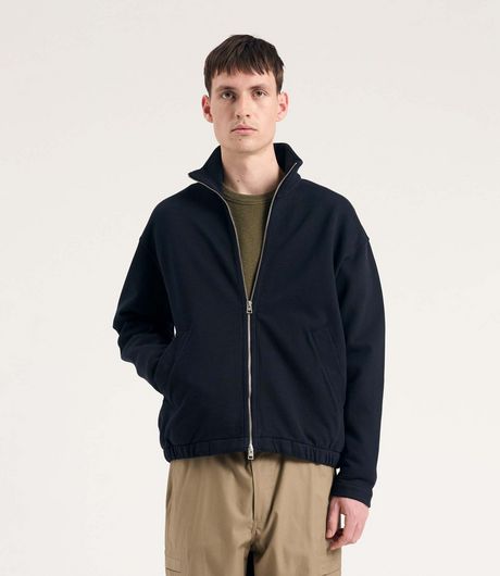 Norse Projects Bjorn Relaxed Organic Loopback Track Jacket Dark Navy