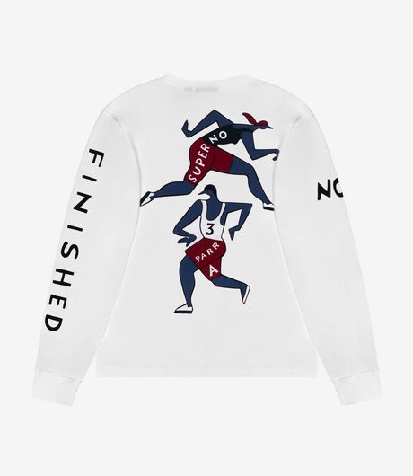 by Parra Not Finished Long Sleeve T-Shirt White