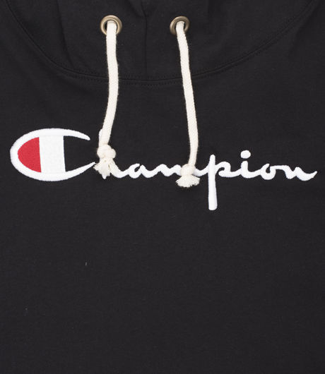 Champion Woman Hooded Crop Top Black