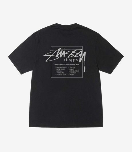 Stussy Modern Age Pig. Dyed Tee Black