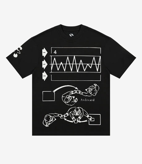 The Trilogy Tapes Awkward Graph T-Shirt Black