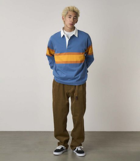 Gramicci Langdon Rugby Shirt Sky/Apricot