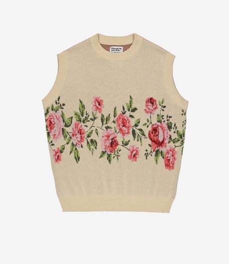 The Loose Company Flower Vest Beige