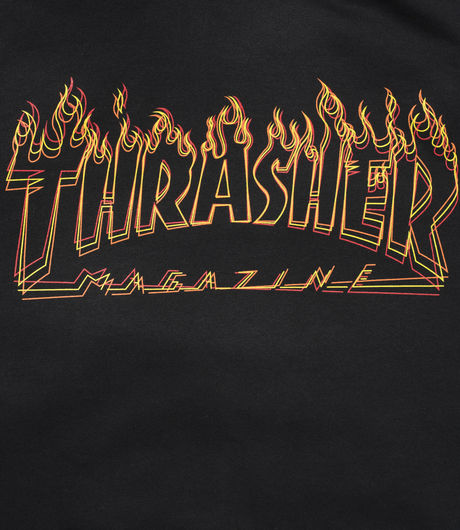 Thrasher Richert Logo Hooded Sweat Black