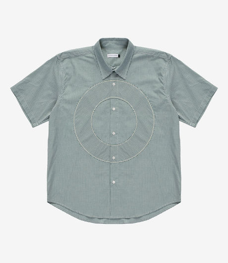 POP Trading Company O SS Gingham Shirt Green/White