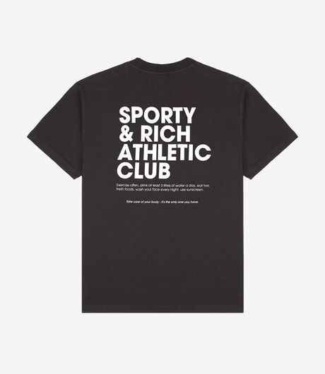 Sporty & Rich Exercise Often T-Shirt Faded Black