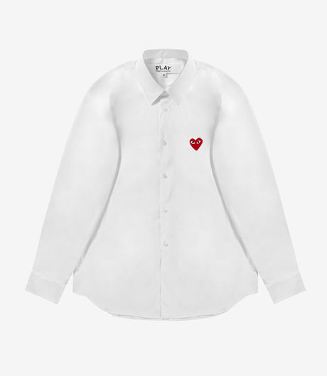 Comme des Garçons Play Red Heart Basic Shirt White
