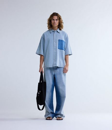 New Amsterdam Surf Association Lyocell Short Sleeves Light Blue